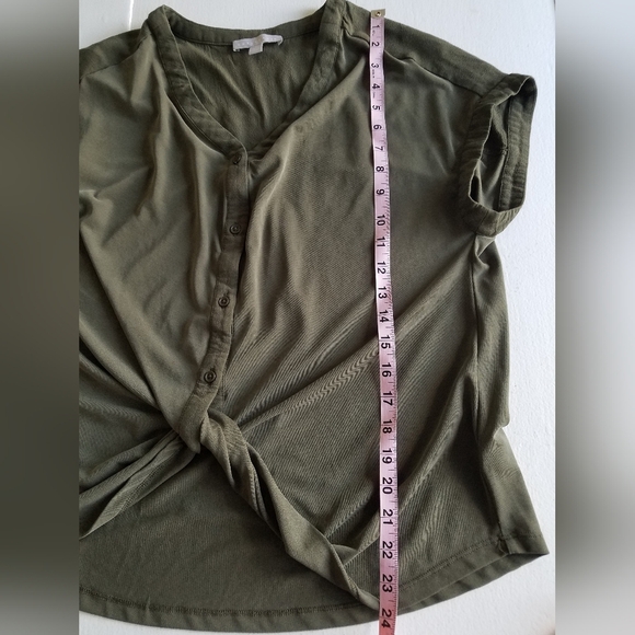 Chelse 28 Ssleeveless Top Modal Blend Olive Green Size Small - Picture 8 of 10